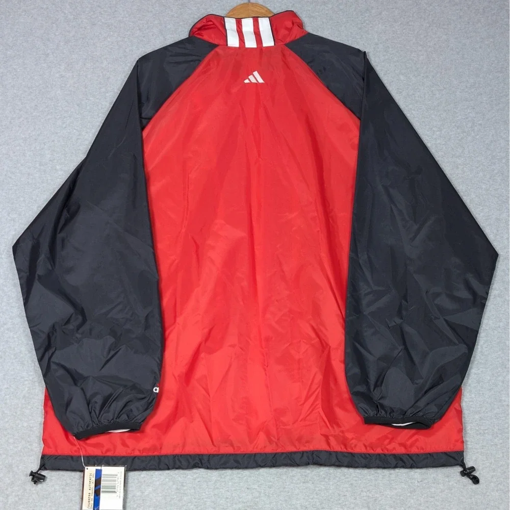 Vintage Adidas Nebraska Cornhuskers Travel Jacket Size 2XL XXL Windbreaker New